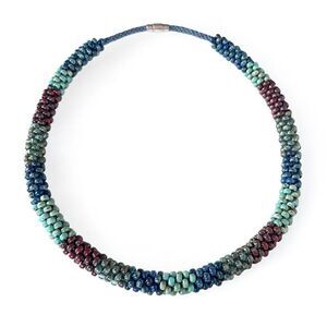 Picasso Seed Bead Woven Rope Necklace